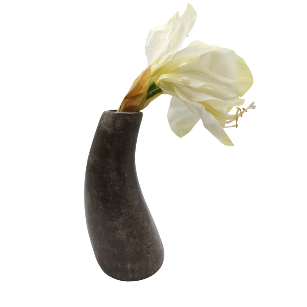 Rare Pier 1 Imports Ceramic Curved Potted Amaryllis Flower Home Decor 13 in - Picture 5 of 11